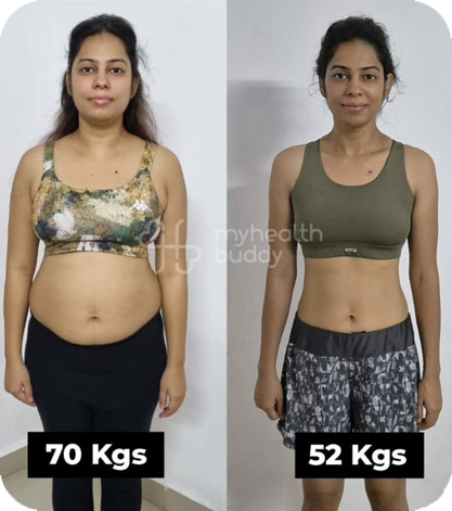 Jeni Sinha lost 18 kgs